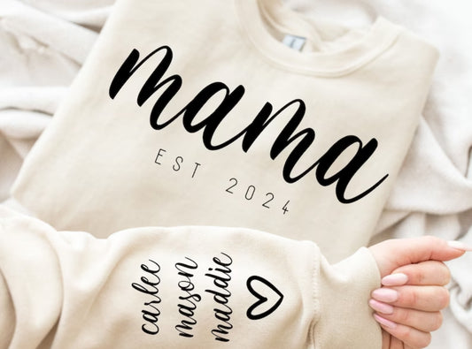 Mama Sweatshirt, Personalized Gift Sweatshirt