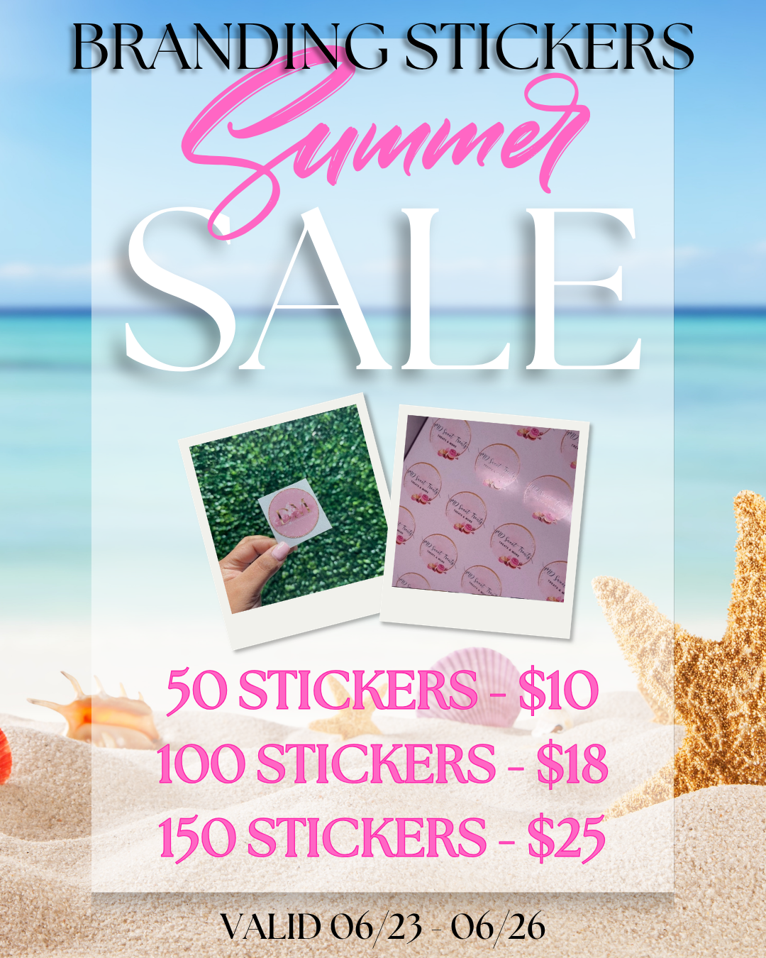 Sale! Branding Sticker, Custom Stickers, Vinyl Stickers - Set of 50, 100, or 150 stickers