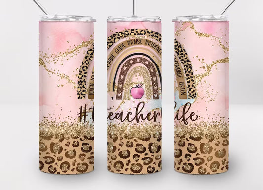 Pink Marble Teacher Tumbler, Teacher appreciation week, teacher gift