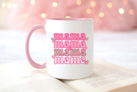 Pink Mama Mug, Mom Mug, Pink Coffee Mug, 11 oz Coffee Lover Gift, Coffee Mug, Valentines Gift, Resuable Cup