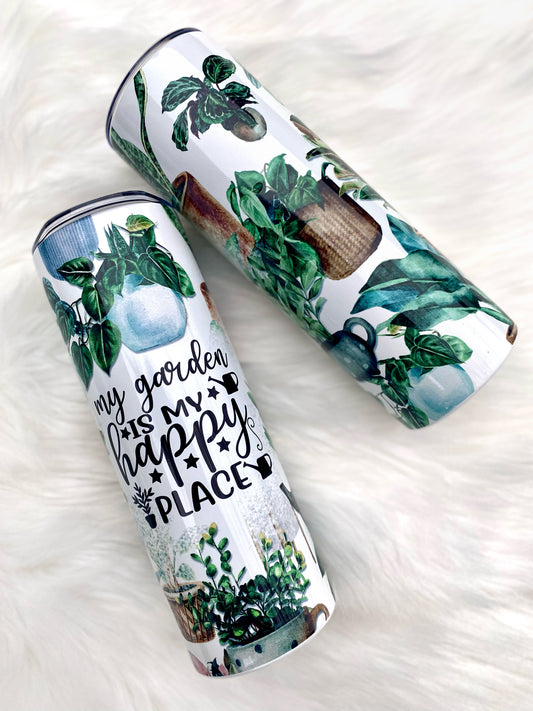 Plant Lady Tumbler, Plant Lover Gift, 20 oz Skinny Tumbler, Plant Cup