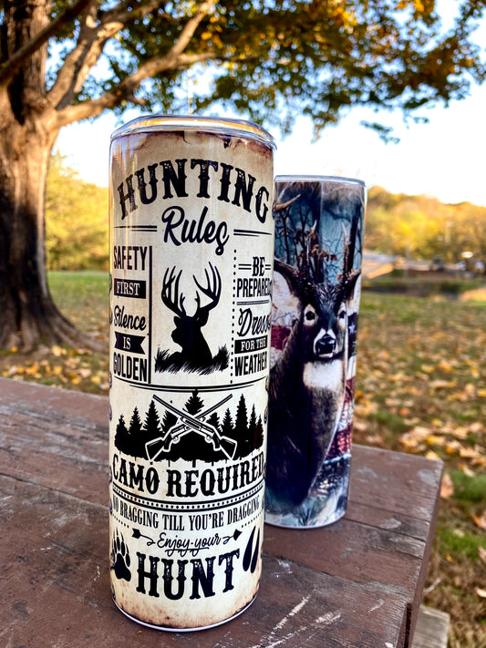 Hunting Season Tumbler, Hunting Cup, Dad Christmas Gift, Deer Skinny Tumbler, Hunting Life 20oz Tumbler